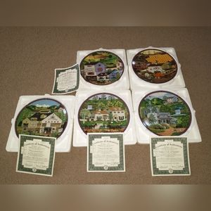 Charles Wysocki's Peppercricket Grove Set of 5 New Plates